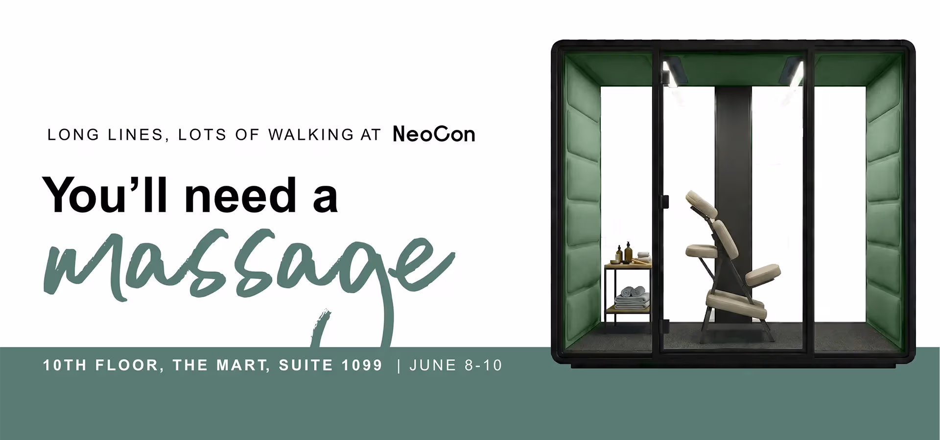 Thinkspace NeoCon massage pod.